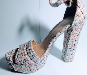 Chinese laundry linen heels